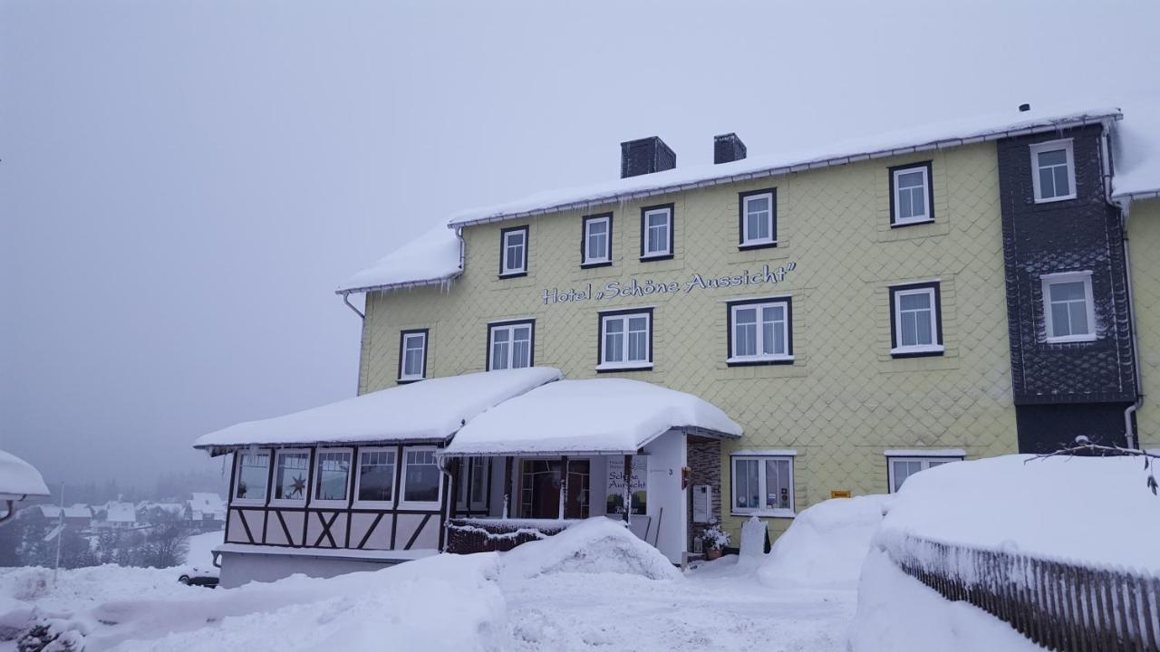 Hotel Schoene Aussicht マッサーベルク エクステリア 写真